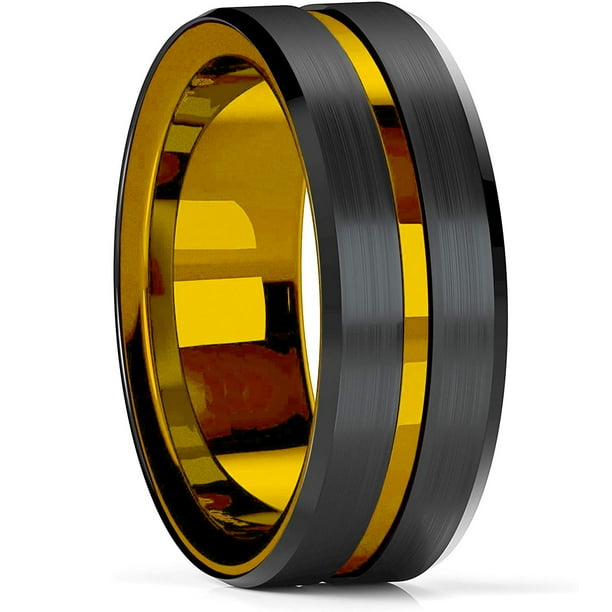 Anillos de dragón celta de boda de tungsteno negro de moda para hombres con incrustaciones de circón verde Punk hombres de acero inoxidable anillo de fibra de carbono verde Tan Jianjun unisex