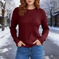thumbnail image 4 of BLVB Cable Knit Sweaters for Women Cozy Pullover Knit Fall Outfits Long Sleeve Crewneck Cute Winter Clothing, 4 of 7
