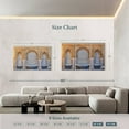thumbnail image 4 of Elephant Stock Moroccan Mausoleum Fountain Wall Art - Horizontal Multi Panel Canvas - Living Room Wall Decor - Architecture Multi Panel - Brown And Beige Decor - 74" x 48", 4 of 8