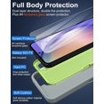 thumbnail image 3 of for Samsung Galaxy S23-FE Case, and Glass Screen Protector, Dust-Proof Port Cover, Full Body Silicone Rubber Covered, Non-Slip Drop-Proof Phone Case for S23 FE 5G(2023), Green/Grey, 3 of 17