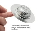thumbnail image 3 of 2 Pack of Stainless Steel Sink Drain Strainer Baskets 3.54 Inch Diameter.Casewin Kitchen Stopper. For Dishes, Garbage Disposal, Large Wide Rim Prevents Clogged Drains Catcher, 3 of 7