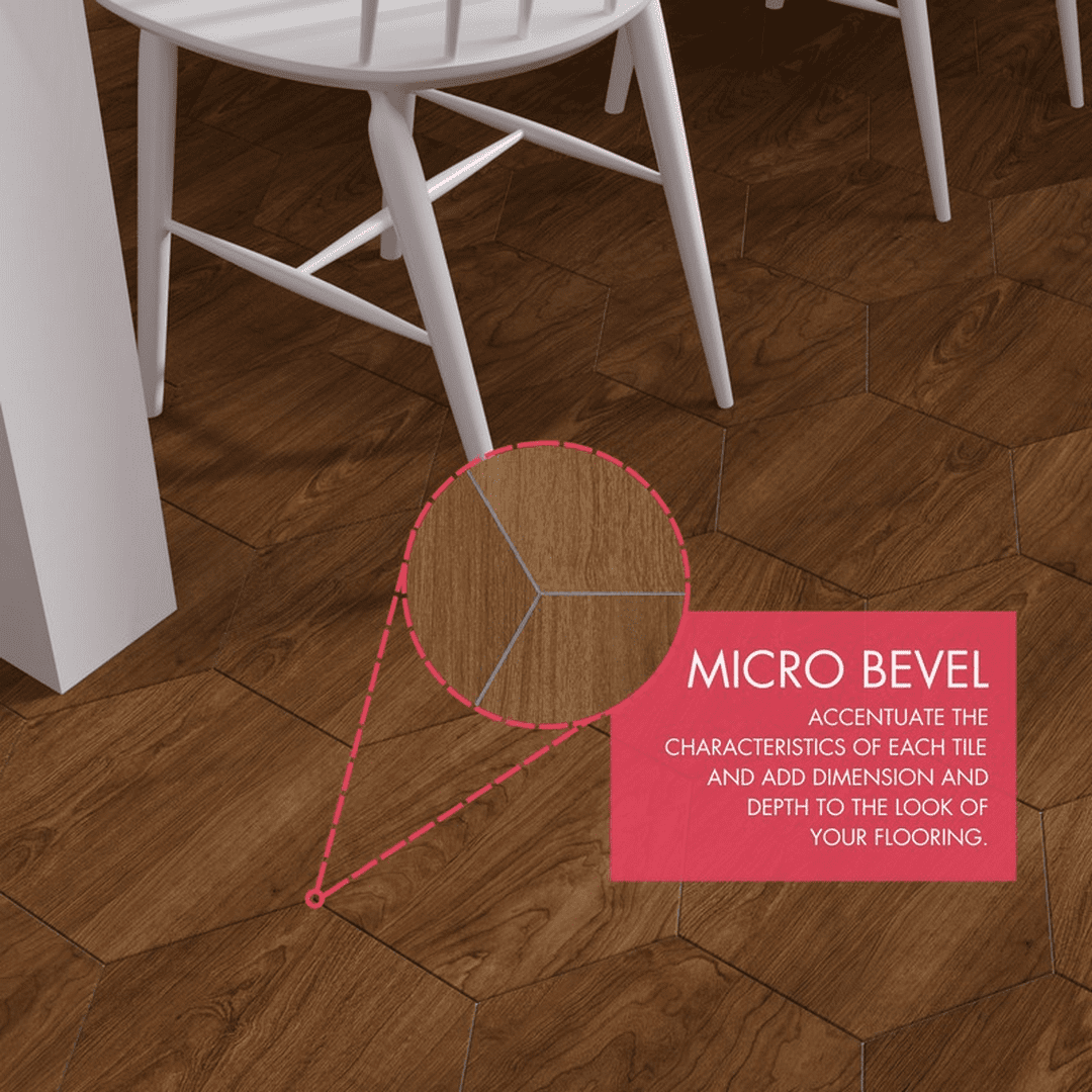 BaseCore HEX Java 12 MIL x 5.75 in. W Waterproof Peel and Stick Vinyl Plank Sample