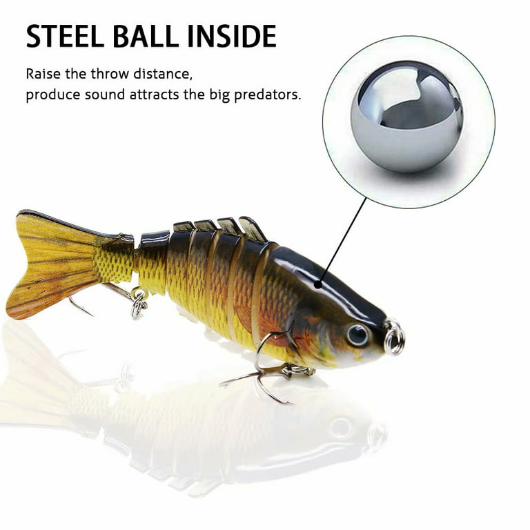 Fishing Lures for Bass Trout Segmented Multi Jointed Swimbaits for