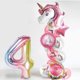 thumbnail image 5 of Liangnv Globos de Unicornio Decoraciones para Fiestas de cumpleaños para niñas 4ta Fiesta, 43" Rosa Gran Unicornio Degradado Jumbo número "4" Ramo de Globos de Aluminio, Femenino, 5 of 5