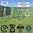 thumbnail image 3 of Sportspower Swing Climb & Glide Metal Swing Set 6 in 1 with Heavy-Duty A-Frame, Belt Swing, Glider, Saucer, Climbing & Net Ladders, for Ages 3-8, 3 of 8