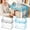 Blue, variant on 2PCS Clear Storage Bags, Plastic Storage Bags Clear Small Zippered Organizers Foldable Closet Bed Sheet Organizer Cube with Zipper Handles for Book Clothes Yarn,15x9.5x12.6in (Grey)
