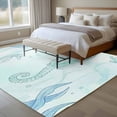 thumbnail image 4 of Large Area Rugs for Living Room Bedroom, Teal Blue Seahorse Coastal 6'x9' Rug Washable Carpet Runner Indoor Outdoor, Beach Watercolor Sea Ocean Nautical Non Slip Floor Mats Rug for Kitchen, Playroom, 4 of 8
