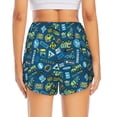 thumbnail image 2 of Lsque Machinery Road Construction Printed Women's Running Shorts with Liner Pockets,Elastic Quick Dry Workout Athletic Gym Yoga Shorts,Womens High Waist Shorts-Large, 2 of 9