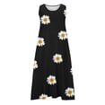thumbnail image 5 of pstuiky Sun Dresses for Women 2023, Women Maxi Dress for Cotton Linen Tank Dress Sleeveless Loose Round Neck Dresses with Pockets Leisure Dress on Sale Black #5 L E2, 5 of 6