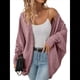 thumbnail image 2 of Suéter Cárdigan Extragrande de Punto Suave para Mujer con Bolsillos Rosa XL, 2 of 9