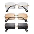 thumbnail image 1 of Gafas de sol Hycredi Rectangle sin montura para hombres/mujeres UV400, 1 of 6
