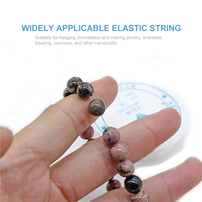 Htovila 0.5mm Elastic Bracelet String 42ft Strong Stretchy Beading Thread for DIY Jewelry Necklace Bracelet Making, Women's, Size: 0.5 mm, White