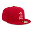 thumbnail image 3 of Men's New Era Red Los Angeles Angels 2025 MLB Clubhouse 59FIFTY Fitted Hat, 3 of 7