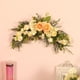 thumbnail image 5 of Guirnalda floral decorativa, guirnalda para el hogar, corona para puerta, rosas de seda, arco de boda amarillo, 5 of 8