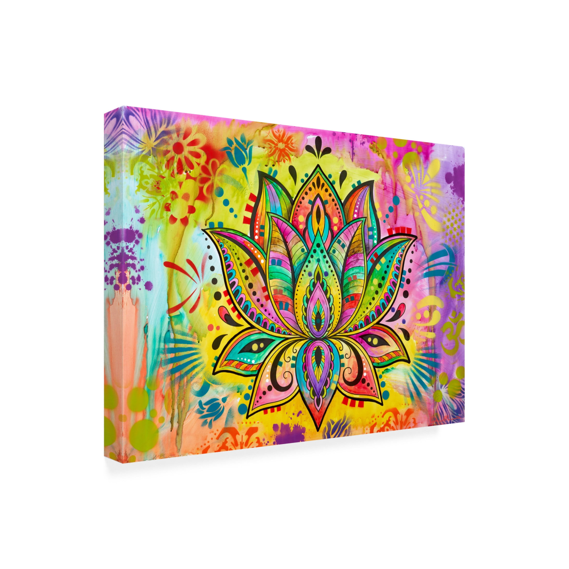 Canvas Wall Art - Dean Russo 'Spiritual Lotus' Wall Art for Living Room, Bedroom, or Office Décor by Trademark Fine Art - 47 x 35 Inches