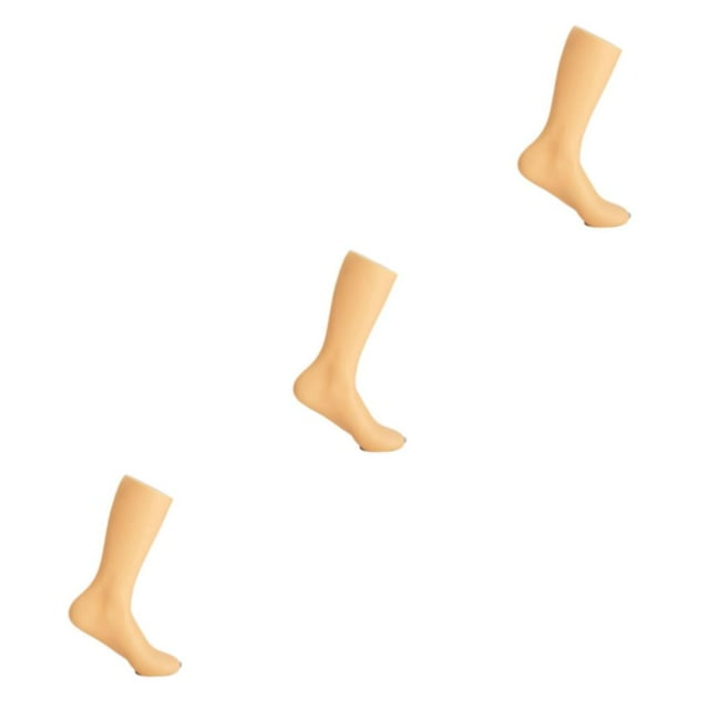 mmirethe Premium Male Foot Mannequin Model for Showcasing Socks in Window Skin Color Male Left Foot 3Set