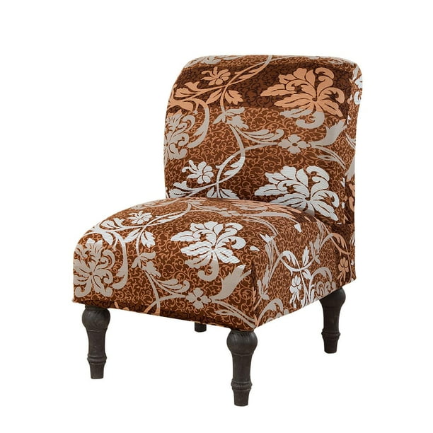 Meaddhome Slipper Chair Slipcover Printed Morocco Stretch Contemporary Style Armless Accent Cover Protector Elastic Spandex Modern Home Decor Com Meaddhome Slipper Chair Slipcover, Armless Accent Chair Slipcover