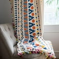 thumbnail image 4 of Rod Style Semi-shading Fringed Bohemian Style Cotton And Linen Material Curtains with Elegant Tassels,Suitable For Decorating Kitchens,Bedrooms,Study Rooms, 4 of 7