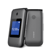 COOLPAD Belleza 3321 GSM Unlocked 8GB 4G LTE Big Button Keypad Flip Phone, Gray (Not For Verizon)