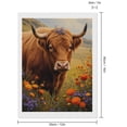 thumbnail image 2 of Diamond Art Kits for Adults, Cow Pasture Orange Flowers 5D Diamond Painting Kits for Adults Beginners, DIY Full Drill Diamond Painting, Gem Art and Crafts 12x16, 2 of 7