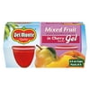 Del Monte Mixed Fruit in Cherry Flavored Gel Fruit Cup Snacks, 4.5 oz Cup (Pack of 4)