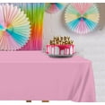 thumbnail image 5 of DecorRack 2 Rectangular Tablecloths -BPA- Free Plastic, 54 x 108 inch, Light Pink (2 Pack), 5 of 6