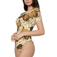 thumbnail image 3 of Picia Retro Squirrel Womens One Piece Swimsuits Modest Tummy Control Bathing Suits Lace Up Slimming Swim Suit-XX-Large, 3 of 9