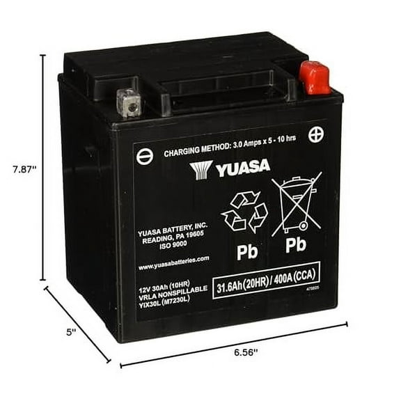 Yuasa YUAM7230L YIX30L Factory Activated YIX High Performance AGM Battery