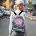 thumbnail image 7 of FORMRS Mini Backpack Purse for Women Travel Daypack Casual Shoulder Bag, Green Night Deer, 7 of 7