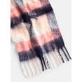 thumbnail image 3 of Scenario Women's Square Plaid Scarf with Fringe Trim, 3 of 4