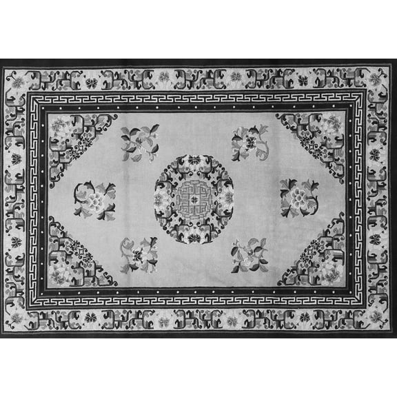 Ahgly Company Indoor Rectangle Oriental Gray Asian Inspired Area Rugs, 2' x 3'