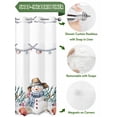 thumbnail image 5 of Christmas Winter Snowman Starfish No Hooks Shower Curtain with Snap in Fabric Liner Set, Ocean Conch Coral on White Shower Curtains Waterproof Bathroom Curtain with See Through Top Window, 60x72 Inch, 5 of 6
