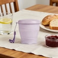thumbnail image 4 of Guodhu Silicone Water Cup Portable Folding Water Cup For Travel Camping Outdoor, Collapsible Cup With Dustproof Cover And Hanging Rope, Heat Resistant Silicone Mug For Hot And Cold Drinks(Purple), 4 of 6