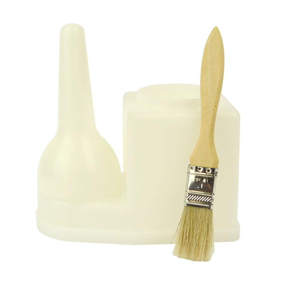 Wood Glue Cup Holder Troft Container with Spreader Brush