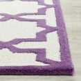 thumbnail image 3 of SAFAVIEH Cambridge Liz Geometric Wool Runner Rug, Ivory/Purple, 2'6" x 8', 3 of 3