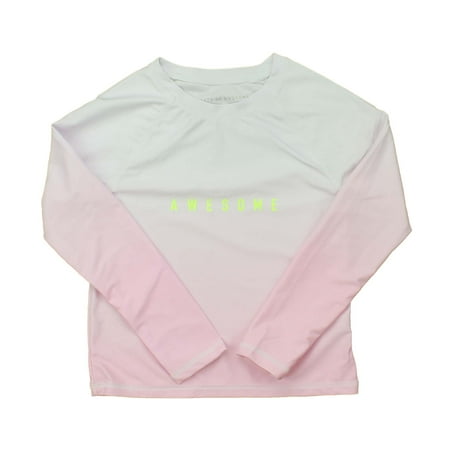 

Pre-owned Rockets Of Awesome Girls White | Pink Rashguard size: 5T