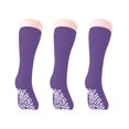 thumbnail image 4 of Personal Touch Top of the Line Mid-Calf Hospital Slipper Socks, for Adults and Designed for medical hospital patients,(Pack of 3 Purple), 4 of 5
