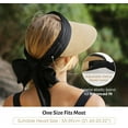 thumbnail image 5 of Straw Sun Visor Hats for Women Summer Beach Sun Hat Packable UPF 50 Sun Protection Travel Hat with Big Tie, 5 of 6
