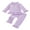 Lavender, variant on Cjfdfy Toddler Baby Girl Cotton Blend Pajamas Set PJS Sleepwear Spring Fall Winter Clothes Lapel Neck Ruffled Long Sleeve Button Down Shirts Tops with Elastic Pants Set Loungewear Homewear 0-6Y