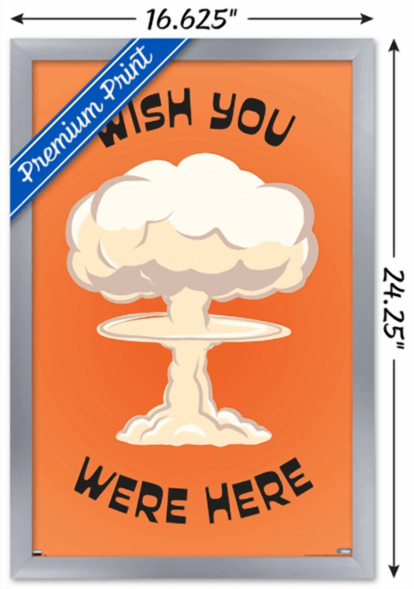Well This Is Awkward - Wish You Were Here Wall Poster, 14.725" x 22.375" Framed