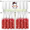 thumbnail image 4 of Christmas Snowflake Kitchen Curtains and Valances Set Tier Curtains Bathroom Farmhouse 3 Piece Kitchen Curtain Set Easy Install Decortaive Window Valances, 4 of 6