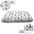 thumbnail image 3 of Dog Lover Pet Bed, Abstract Hand Drawn Dachshund Puppy Silhouettes with Playthings Dotted Design, Resistant Pad for Dogs and Cats Cushion with Removable Cover, 24" x 39", Multicolor, by Ambesonne, 3 of 4