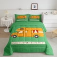 thumbnail image 1 of YST Ensemble Douillette Voiture VR Dessin Animé Simple 2 Pcs Ensemble de Literie Imprimé Voiture Jouet pour Garçons Filles Enfants Heureux VR Camping Courtepointe Douillette, Accessoires de Motorisé pour l'Intérieur Literie Jaune Vert, Léger, 1 of 6