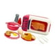 thumbnail image 4 of 17 piezas de juguetes para niños, juego de simulación, horno microondas, juego de cocina, utensilios de cocina Rojo, 4 of 9