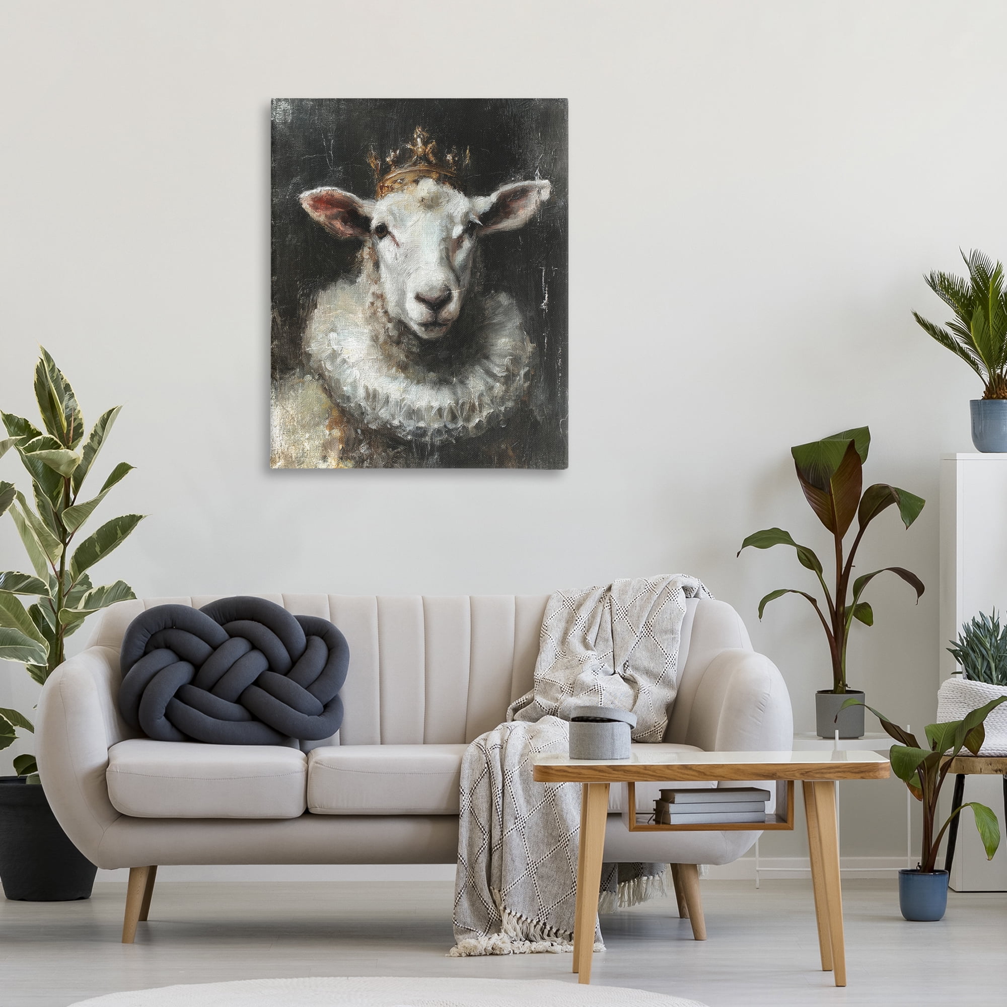 Stupell Industries Crowned Sheep Portrait Canvas Wall Art, design by Svetlana Aleynikova