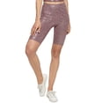 thumbnail image 1 of Calvin Klein Womens Performance Metallic-Print High-Waist Bike Shorts, 1 of 1