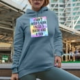 thumbnail image 2 of I Don't Need a Man, I Need a Bikini and a Tan, Summer Tie Dye Art Merch Gift, Light Blue Hooded Sweatshirt or Hoodie, Large, 2 of 5