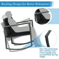 thumbnail image 5 of Costway HW62861DK 3PCS Patio Rattan Furniture Set Rocking Chairs Cushioned Sofa Black, 5 of 9