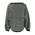 thumbnail image 2 of Vedolay Cropped Sweater Women's Knit Long Sleeve Pullover Crewneck Tunic Fashion Sweaters,Black M, 2 of 5
