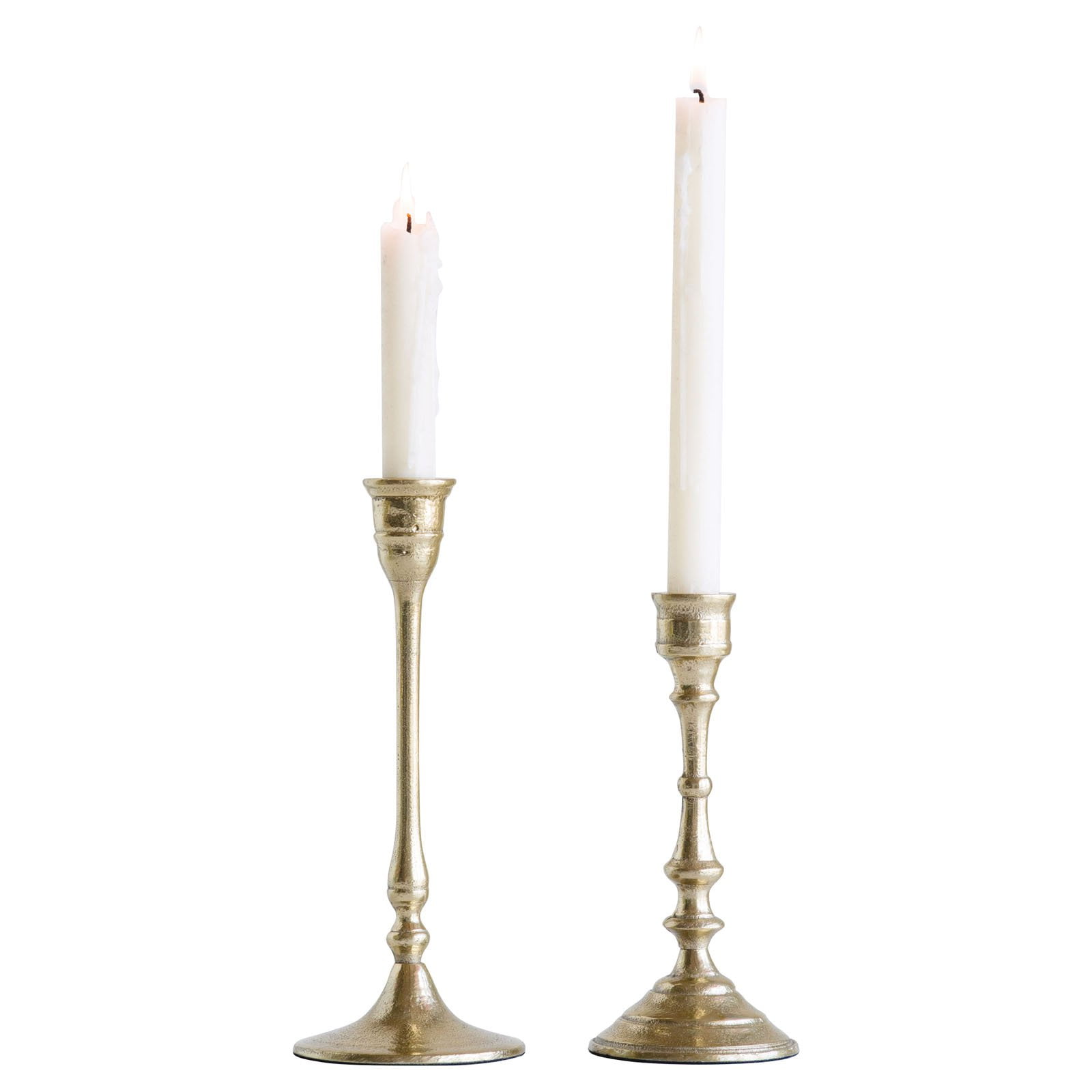 3R Studios Decorative Gold Aluminum Taper Candle Holder
